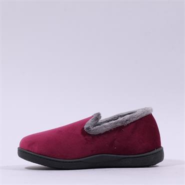 Plumaflex Ladies Closed House Slipper - Bordo
